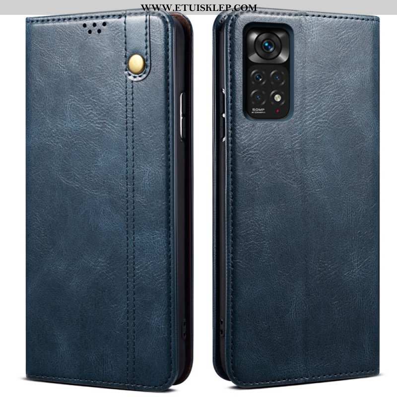 Etui Na Telefon do Xiaomi Redmi Note 11 / 11S Etui Folio Woskowana Sztuczna Skóra